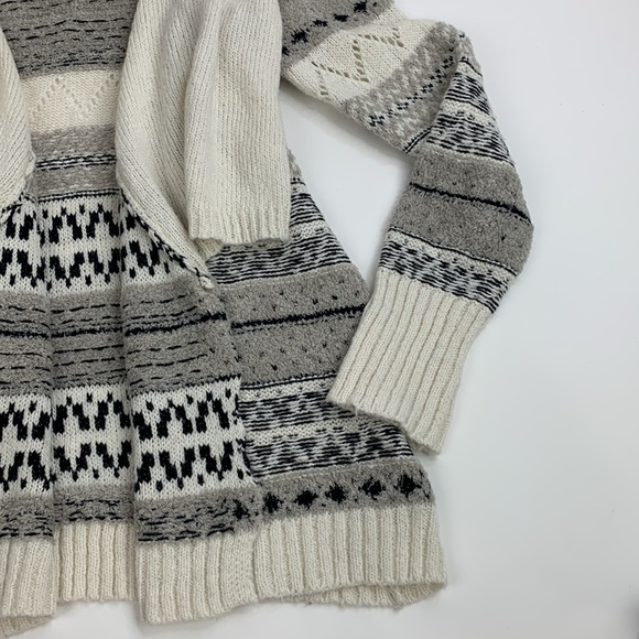 Maurice’s Cardigan Sweater Size Large Open front Creme Black Gray New NWT - Picture 5 of 14